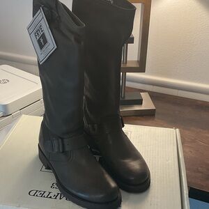 Frye Dark Leather Tall Boots